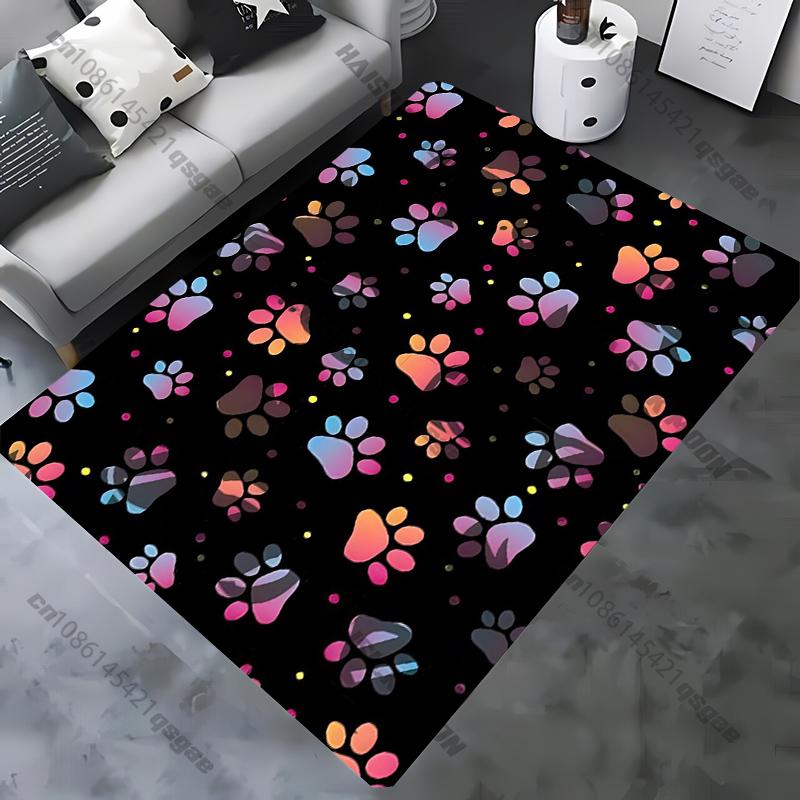 17 Styles Cat Paw Printed Carpet Rug for Living Room Bedroom Entrance Door Decor Mat, Kids' Room Decorative Mat Multi-Size Gifts