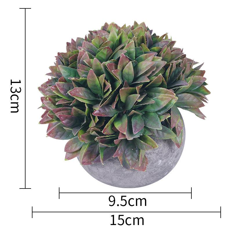 Planta de Simulación Planta en Maceta Decoración de Escritorio de Oficina Adorno de Planta Verde Planta en Maceta Bola de Hierba Planta Verde Milán Eucalipto