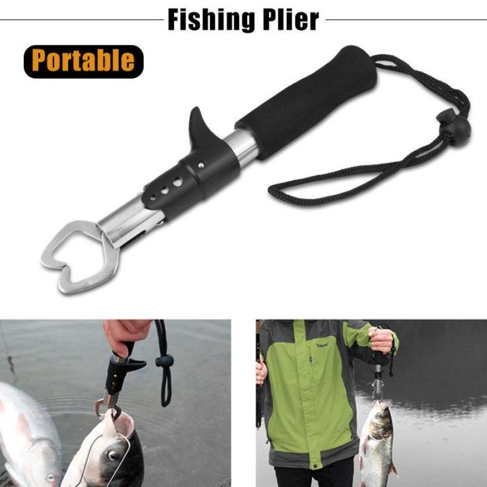 Portable Stainless Steel Fish Lip Gripper Grabber Fishing Tools Fishing Pliers Accessories
