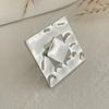 Creative Irregular Geometric Square Round Open Ring for Women Hip Hop Gold Color Adjustable Ring Finger Jewelry 2025 New