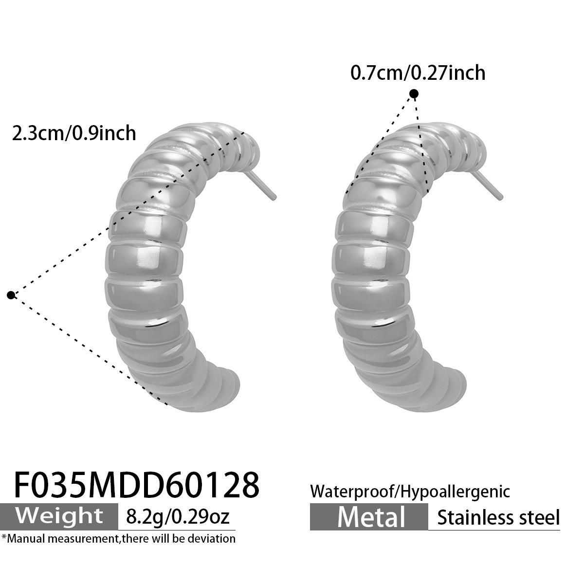 Модные серьги-спирали в форме буквы С из нержавеющей стали с покрытием из 18-каратного золота – Универсальные, Элегантные и Стильные.