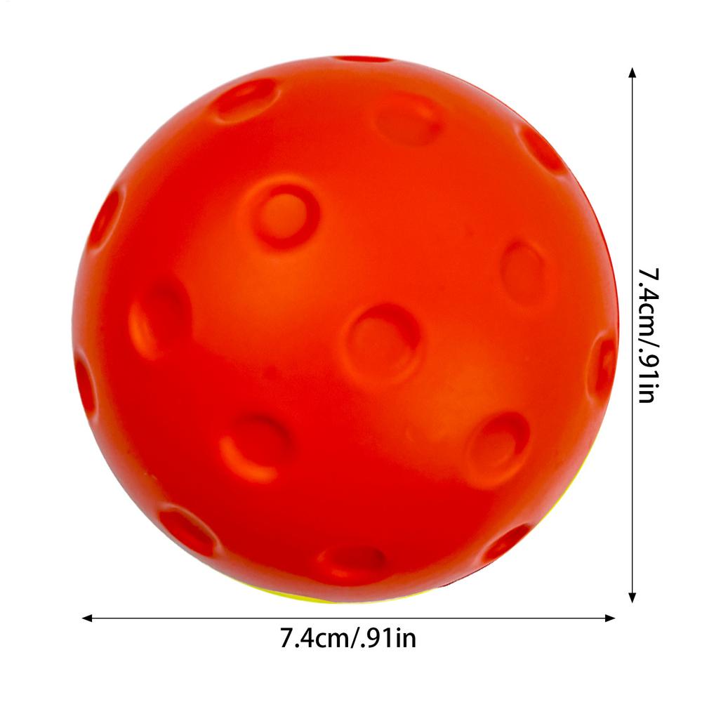 74mm Silent Pickleball Quiet Training Balls Soft Pu Wear-resistant Training Pickleball Ball Standard-Sized Pickleball