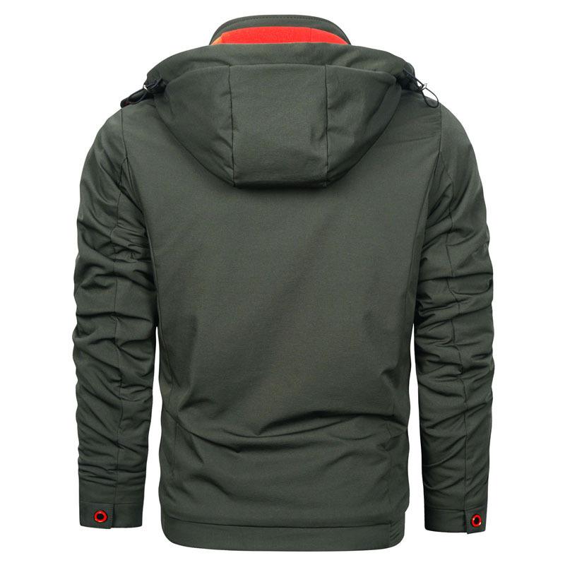 Autumn New Men's Casual Hooded Stand Collar Jacket Baseball Jacket Men's Wear
