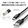 ELECOM USB Type-C Cable 1.2m 15W USB2.0 Standard Certified Product USB-A to Type-C LED Light/Glowing/ON/OFF Switchable [Compatible with AQUOS/arrows/X