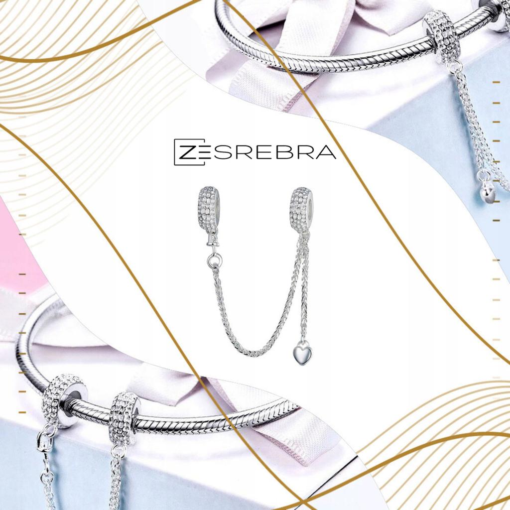 Charms Chain Security 925 Zircons Charms Pr 925