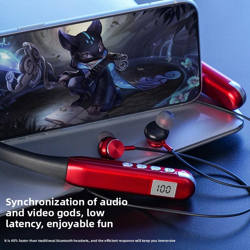 Intelligent Digital Display Bluetooth Headset High Definition Sound Quality Neck Headset Multi-device Compatible Sports Headset