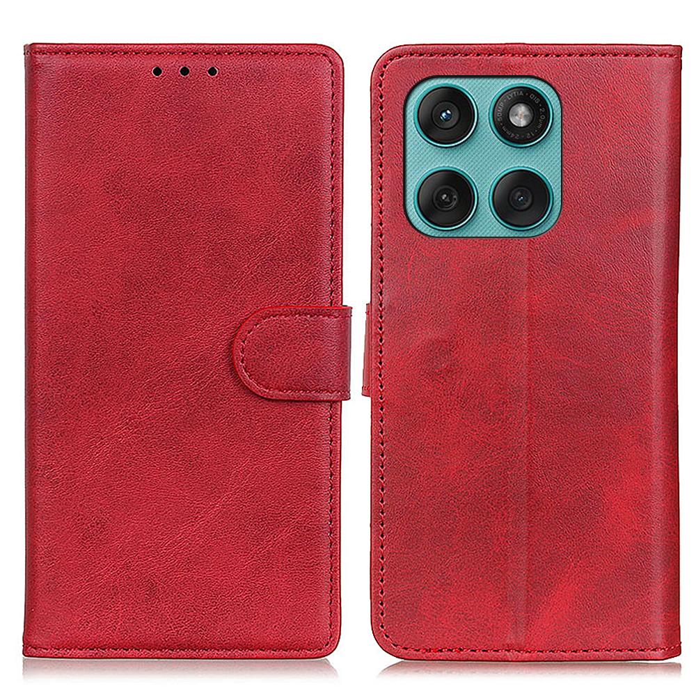 For Motorola Edge 60 5G/60 Fusion 5G Case Cowhide Texture Leather Wallet Stand Phone Cover
