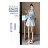 Hot Style Elastic Pocket Fluffy Flower Bud Skirt New Summer High Waist Lantern Black and White Pants Short Skirt