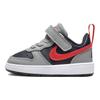 Nike Court Borough Low Recraft TD Light Smoke Grey Bright Crimson Baby Sneakers Dark-Obsidian White DV5458-003