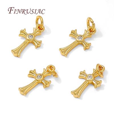 18K Gold Plated Jesus Cross Charms For Jewelry,Small Pendants For Earrings,DIY Bracelets Accessories,Jewelry Making Supplies