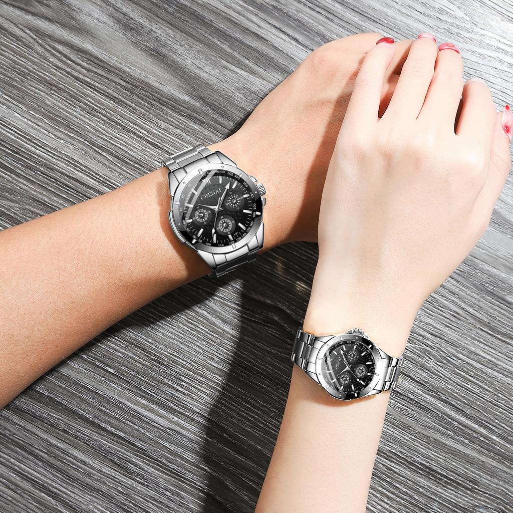 Stainless Steel Waterproof Analog Quartz Small Cute Fashion Accessory Perfect for or Her Gift Women's Watch, Silver Display, Movement, Seconds,