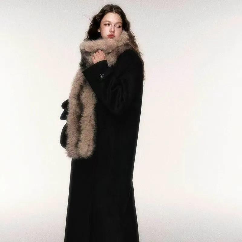 WTEMPO Women's Retro Elegant Leopard Printed Plush Scarves Cold-proof Windproof Warm Outdoor Scarves Autumn Winter Casual Versatile Scarf Shawls