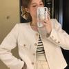 High-End Coco Style Round Neck Tweed Jacket for Women