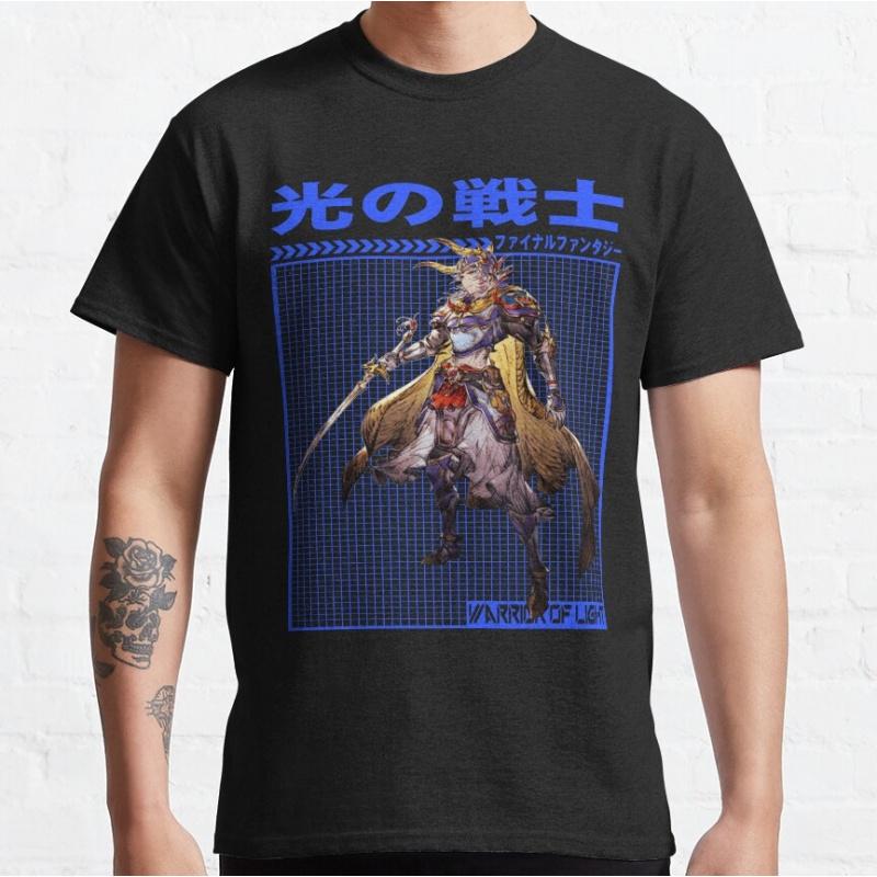 FINAL FANTASY WARRIOR OF LIGHT Gift t shirt for RPG gamer 100 cotton printed tee Short Sleeve Graphic Clothes All size tops S