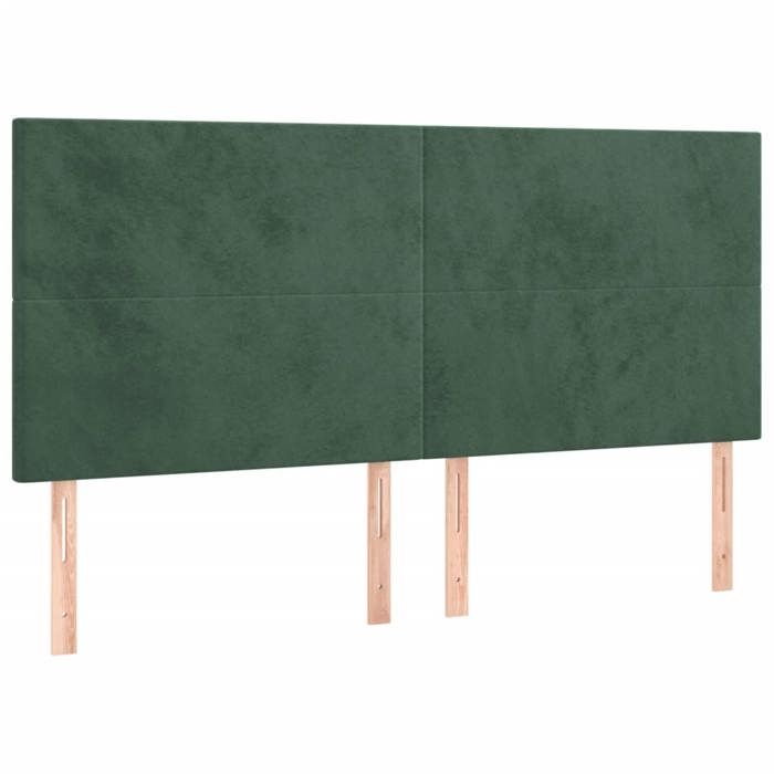 VidaXL Bed Frame with Headboard Dark Green 200x200 Cm Velvet3125656