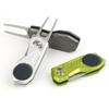 Golf Divot Repair Tool Foldable Heavy Duty Magnetic Ball Marker Sharp Button Stainless Steel Golf Putting Green Fork Golf Accessories