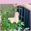 And White Charming Pink Alpaca Plush Doll Keychain Fluffy Adorable Bag Pendant