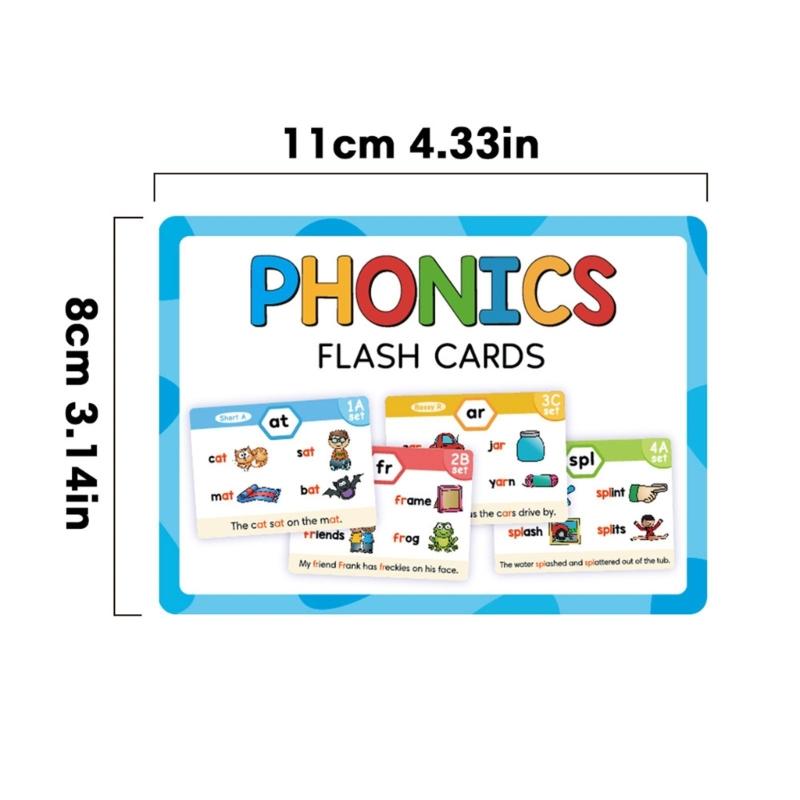 Kids Phonics Learning Cards Educational Toys English Words Learn To Read Cards English Learning Tool
