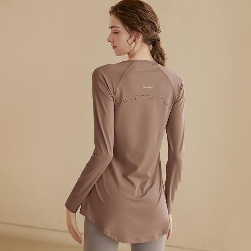 WEZHO Women s Slim Fit Long Sleeve Yoga Top