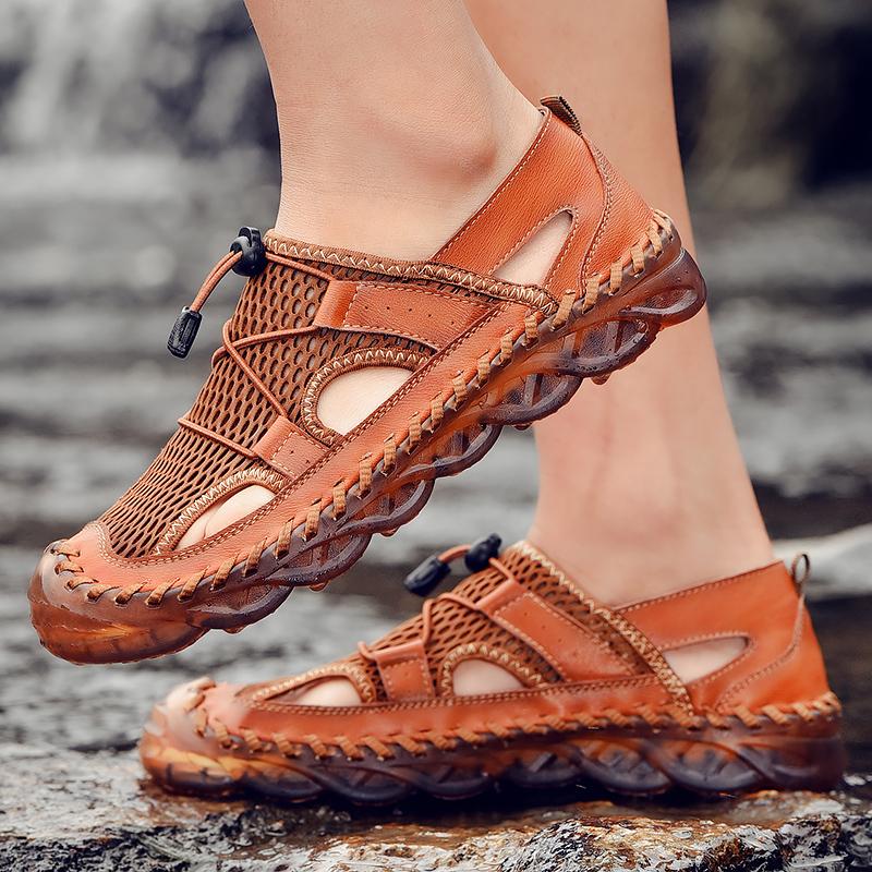Fashion 2025 Men's Sandals Summer Outdoor Hiking Trekking Shoes with Adjustable Straps Shoes for Men Men's Sandal Mens Shoes Size 46