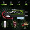 OVONIC 7.4V LiPo 5200mAh 2S 50C Lithium Polymer Battery with Deans T Connector for Various RC Cars, CE, MSDS, UN38.3, RoHS, ISO9001, ISO14001 (Set of