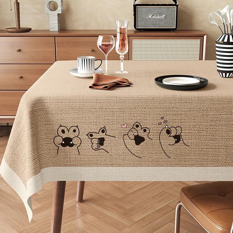 ZISIZ Wabi-Sabi Style Waterproof Tablecloth