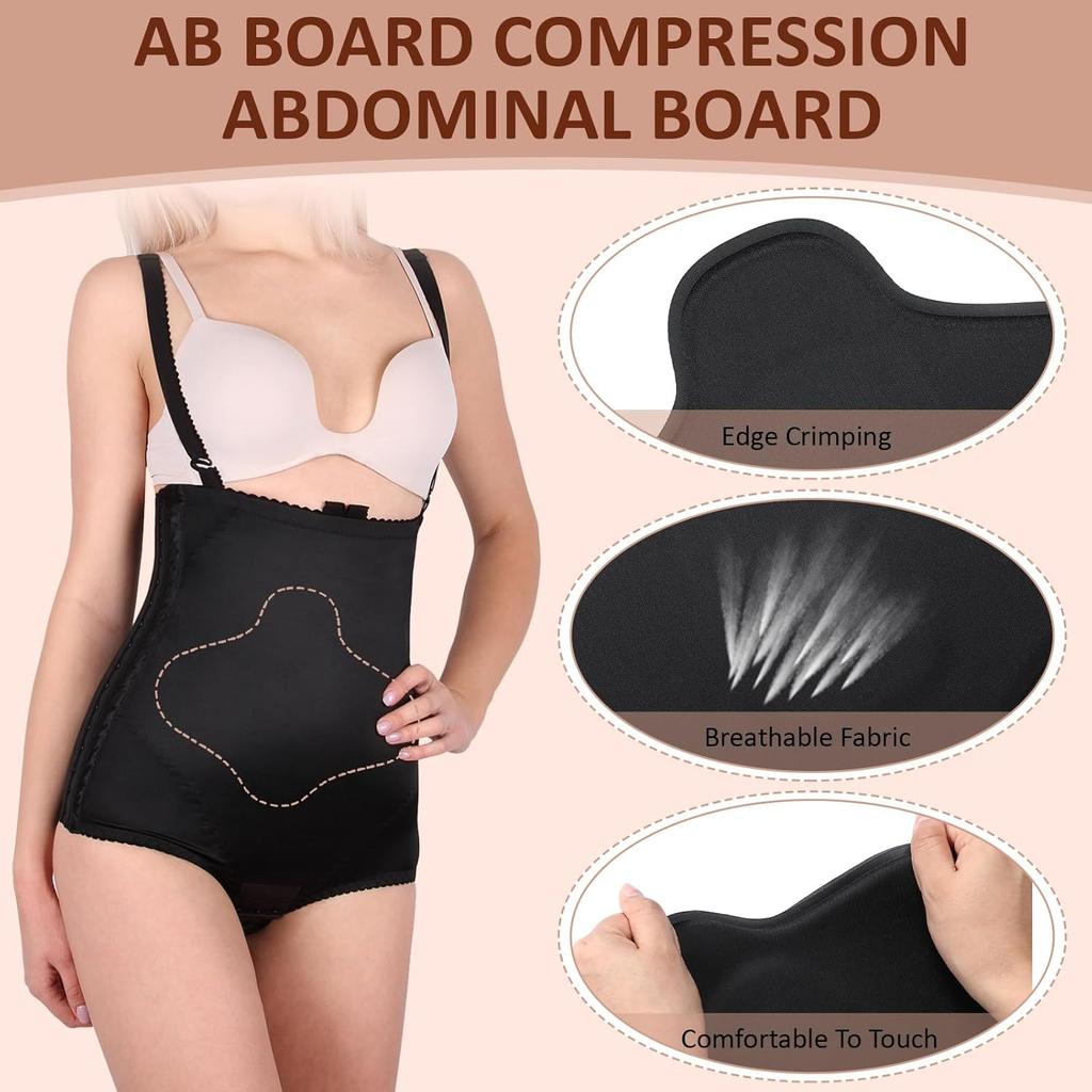 TrelaCo 6 Pcs Lipo Foam Board Set BBL Lumbar Molder AB Board Compression Abdominal Board Back Tummy Tuck Board Lumbar Supports (Black,White)