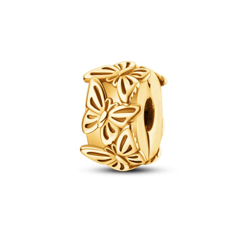 Nuevos Originales Brillantes Dorados Tortuga Serpiente Copo de Nieve Colgantes Charms Cuentas DIY Joyería para Mujer Regalo Cuentas Aptas para Pulseras
