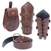 Halloween Medieval Leather Waist Belt Medieval Arm Bracer Medieval Waist Pack for Men Halloween Dress up