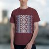 2026 Vyshyvanka Unisex Kurzarm-T-Shirt, T-Shirt mit Ornament-Print, Rundhalsausschnitt, Normale Passform