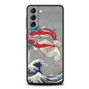 Koi Fish Case For Samsung Galaxy S22 Ultra S21 S20 FE 5G S10 S9 S24 Plus S10E S23 Phone Cover Black Silicone Shell