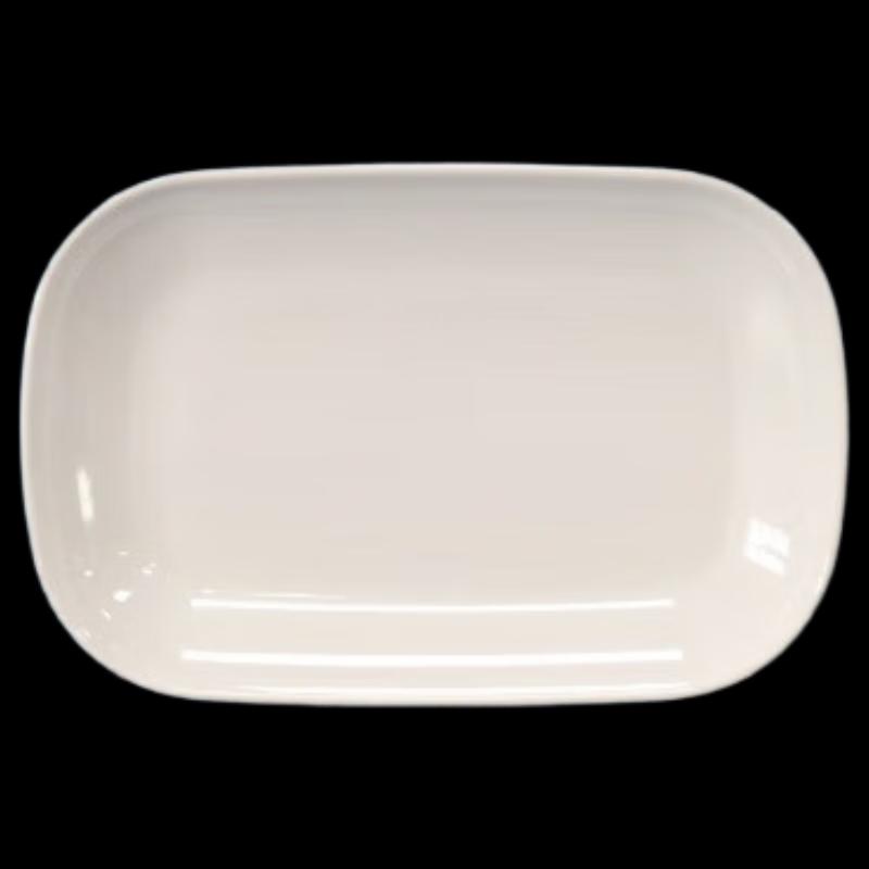 White Melamine Rectangular Serving Plate