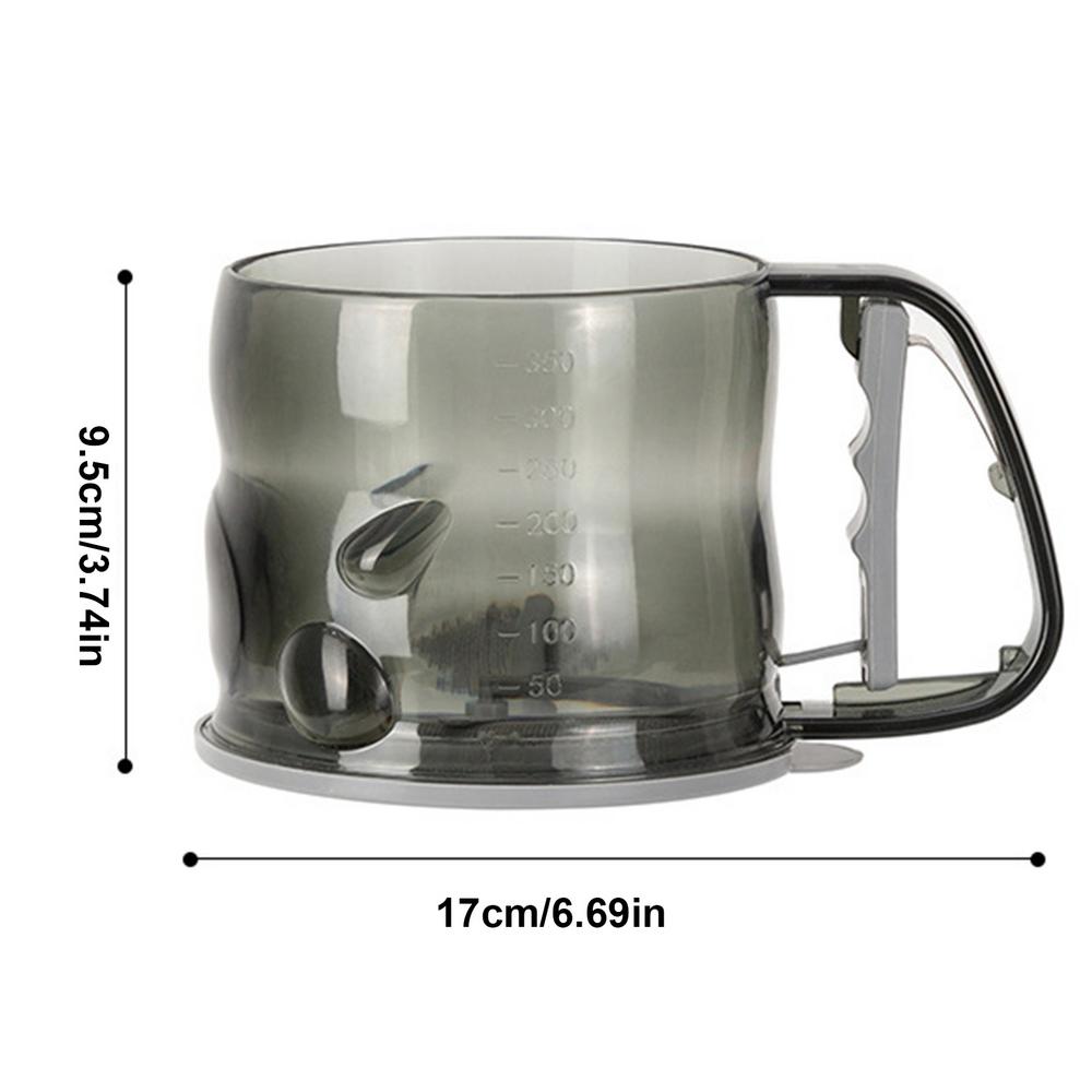 Flour Sifter Fine Mesh Semi-Automatic Powdered Sugar Shaker Flour Dispenser Shaker Dust Sifter For Home Kitchen Restaurants Cafe серый