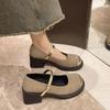 Mary Jane Shoes for Women with Medium Heels Round Toe Retro Woman Pumps On Sale Offer Wholesale Quick Delivery High Quality Y2k