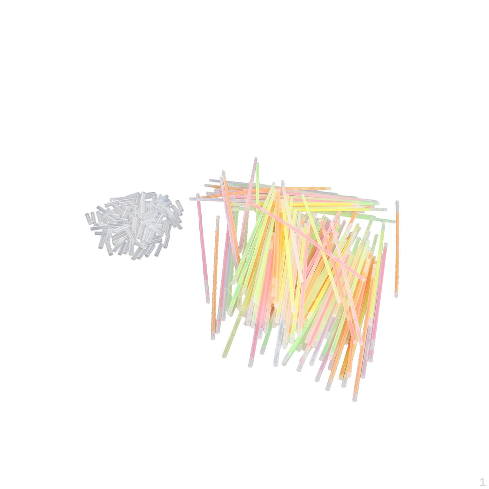 

100 шт. Яркие светящиеся палочки на Хэллоуин, разноцветные светящиеся палочки, неоновые браслеты, ожерелья для детей 20cmx0.45cm