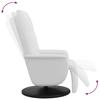 Relaxation Armchair with Footrest White Faux Leather