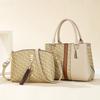 High Quality Print Leather Purses and Handbags Women Luxury Designer Shoulder Crossbody Bag 2Piece Set Ladies Messenger Bags