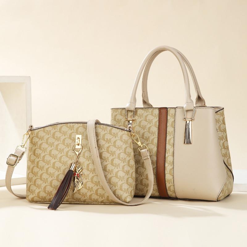 High Quality Print Leather Purses and Handbags Women Luxury Designer Shoulder Crossbody Bag 2Piece Set Ladies Messenger Bags