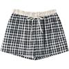 TonLion Women's Plaid Casual Mid-Shorts