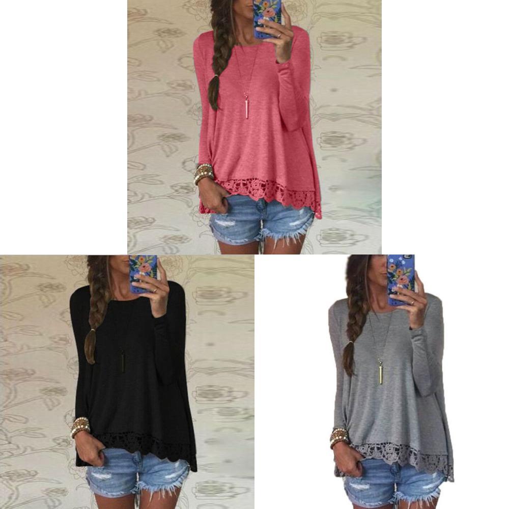 Timeless Elegance Femme Blouse Manches Longues With Lace Detailing In Comfortable Cotton