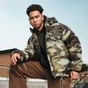 Li Ning Badfive Water-Resistant Comfortable Casual Minimalist Hooded Warm Versatile Zipper Short Loose Winter Down Jacket Men Jacket AYMU197-5