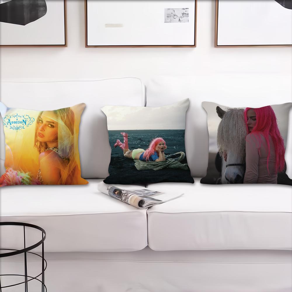 Singer A-Addison Rae Addison cushion cover Pillow Case Square Cushion Room Bedroom Headboard Sofa Living Backrest Nap Time