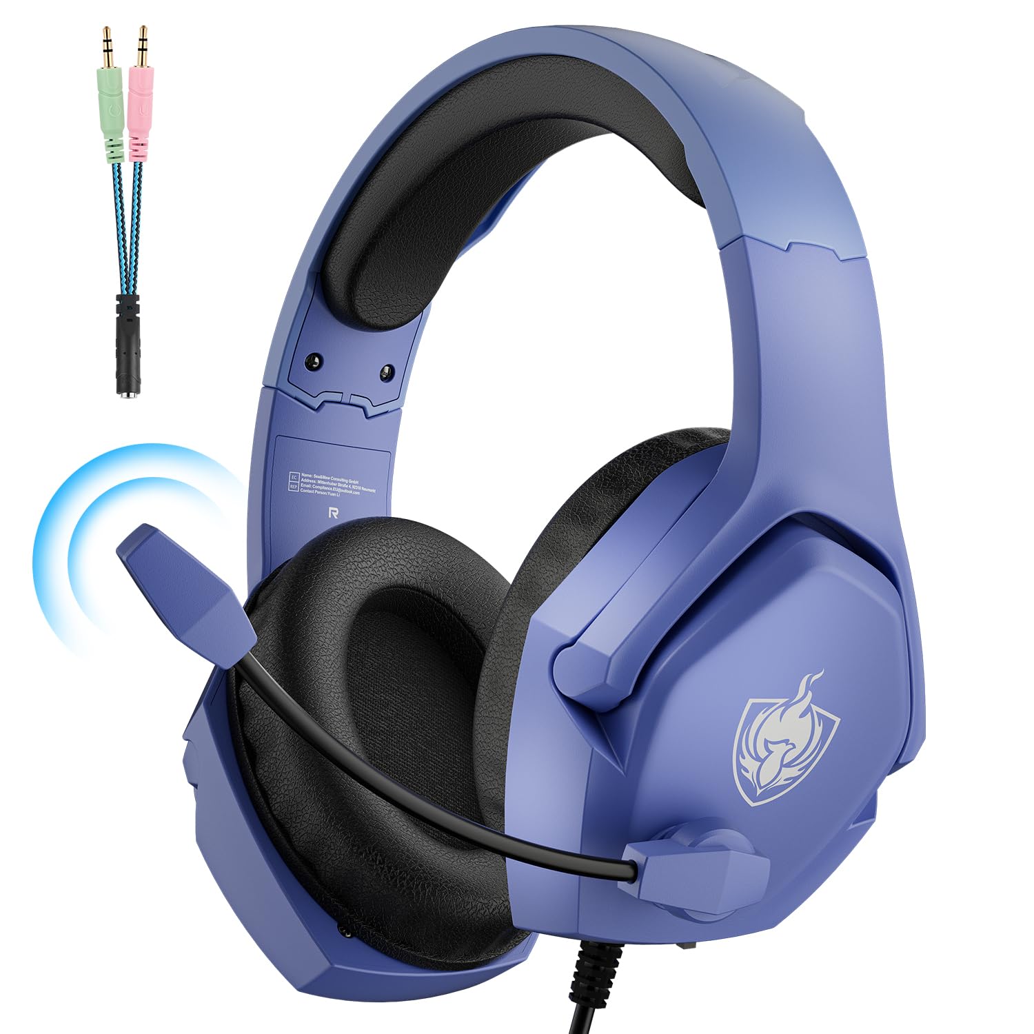 

Проводная игровая гарнитура YOTMS для и с шумоподавлением, низкими глубокими частотами, удобная для взрослых и для FPS-игр, совместимая с и, включает фиолетовый цвет