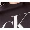Calvin Klein Skin-Friendly Comfortable Letter Logo Crew Neck Short Sleeve Regular T-Shirt Women Tops Black 40909WP-001
