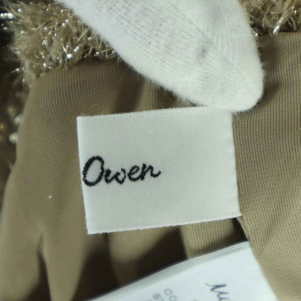 Unused Mila Owen Knit Long Skirt Beige Glitter 09WNS235166 Women Used