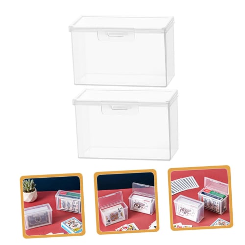 HOUDERCO 3-Piece Card Storage Box for Work, Poker, and Multiple Cards