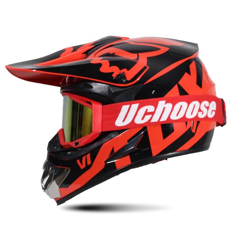 Off-Road Motorcycle Helmet With Visor Dirt Bike ATV Mountain Riding ABS Shell 3C Certified Adult Size S-XL