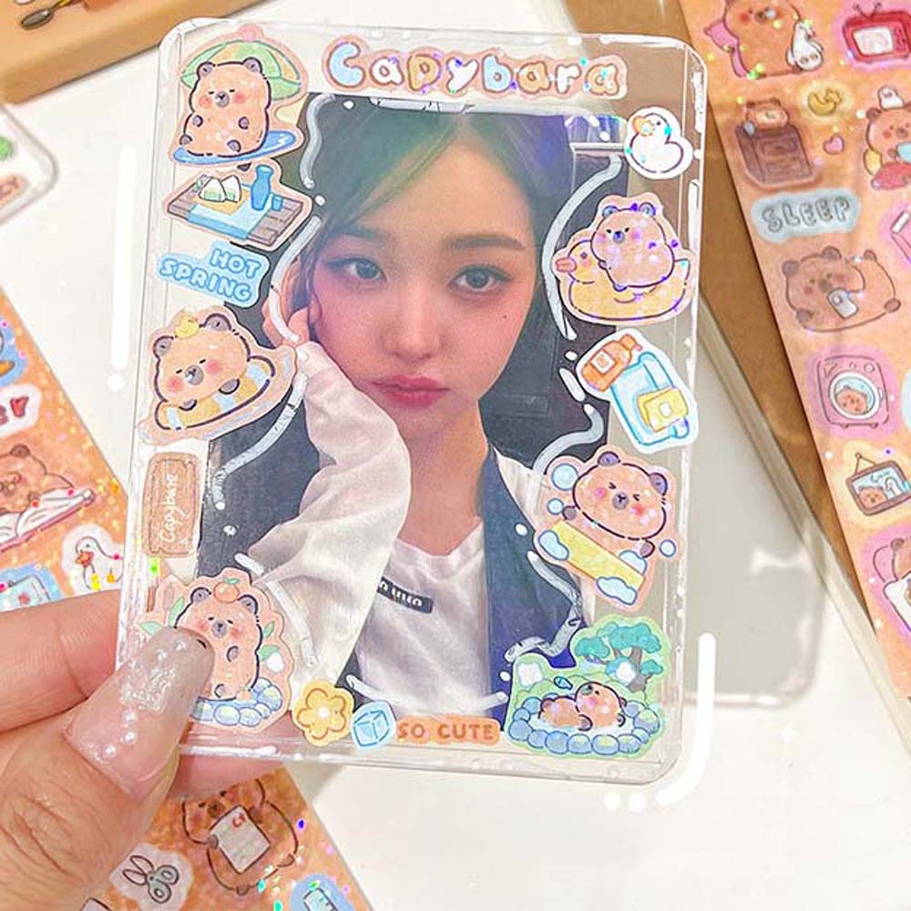 10Sheets School Supplies Capybara Decoration Sticker Capybara Kids Toys Sticker  Diary