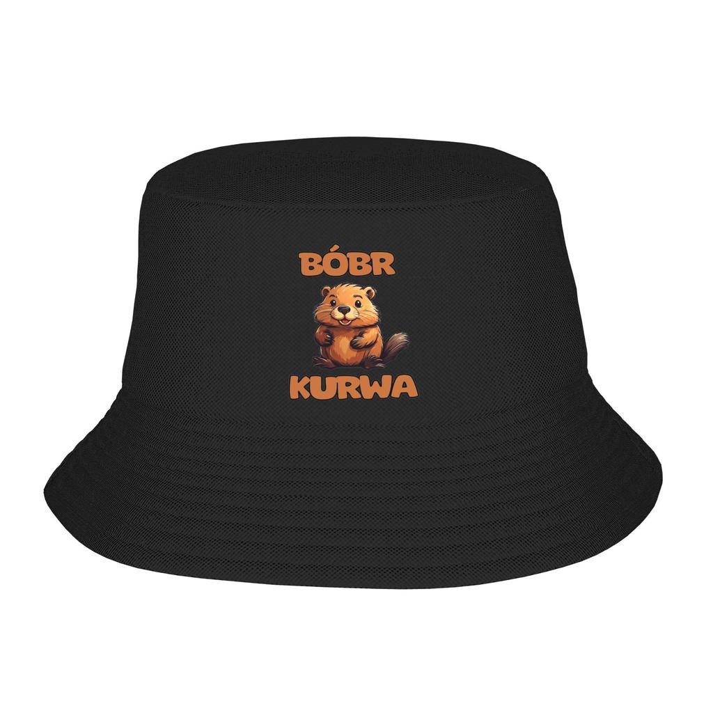 Bobr Kurwa Meme Bucket Hat for Men Women Beach Funny Beaver Field Hat Trendy Packable for Hiking Fishing Fisherman Cap Panamka
