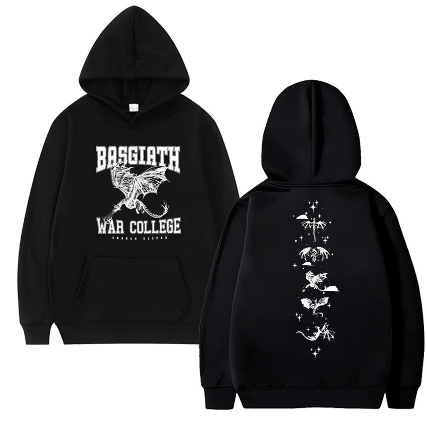 2025 New In Basgiath War College Printed Hoodies Men Women Dragon Riders Fourth Wing Harajuku Pullover Unisex Fleece Sweatshirt
